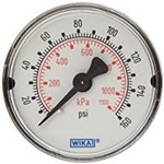 WIKA 111.12 - 2.0" Dial - 0-160 psi/kPa Pressure Gauge