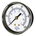 PIC 202D-254D - 2.5" Dial - 0-60 psi/kPa+bar Pressure Gauge