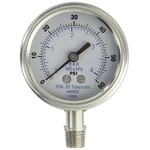 PIC 301DFW-254E - 2.5" Dial - 0-100 psi/kPa+bar Pressure Gauge