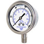 PIC 301LFW-254I - 2.5" Dial - 0-400 psi/kPa+bar Pressure Gauge