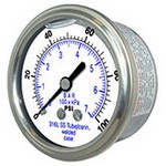PIC 302LFW-254M - 2.5" Dial - 0-1000 psi/kPa+bar Pressure Gauge