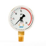 WIKA 111.11 - 2.0" Dial - 0-30 psi Pressure Gauge  - Welding + Red Range 15-30 psi