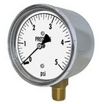 PIC LP1-SS-254-5PSI - 2.5" Dial - 0-5 psi Pressure Gauge