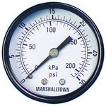 MARSH EJ0242 - 1.5" Dial - 0-200 kPa Pressure Gauge  - kPa Only