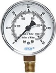 WIKA 611.10 - 2.5" Dial - 0-60 InWC/mmWC Pressure Gauge